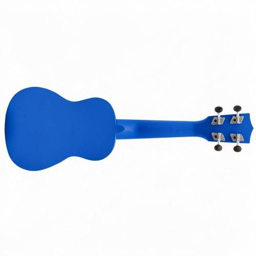 ffalstaff Ukulele Soprano 21" Superior Satinato con borsa, metodo rapido e kit 5 plettri (Blu)