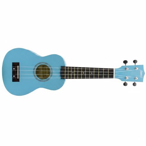 ffalstaff Ukulele Soprano 21" Superior Satinato con borsa, metodo rapido e kit 5 plettri (Celeste)