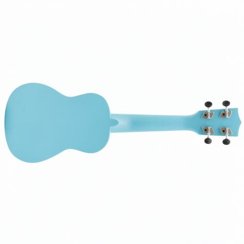 ffalstaff Ukulele Soprano 21" Superior Satinato con borsa, metodo rapido e kit 5 plettri (Celeste)
