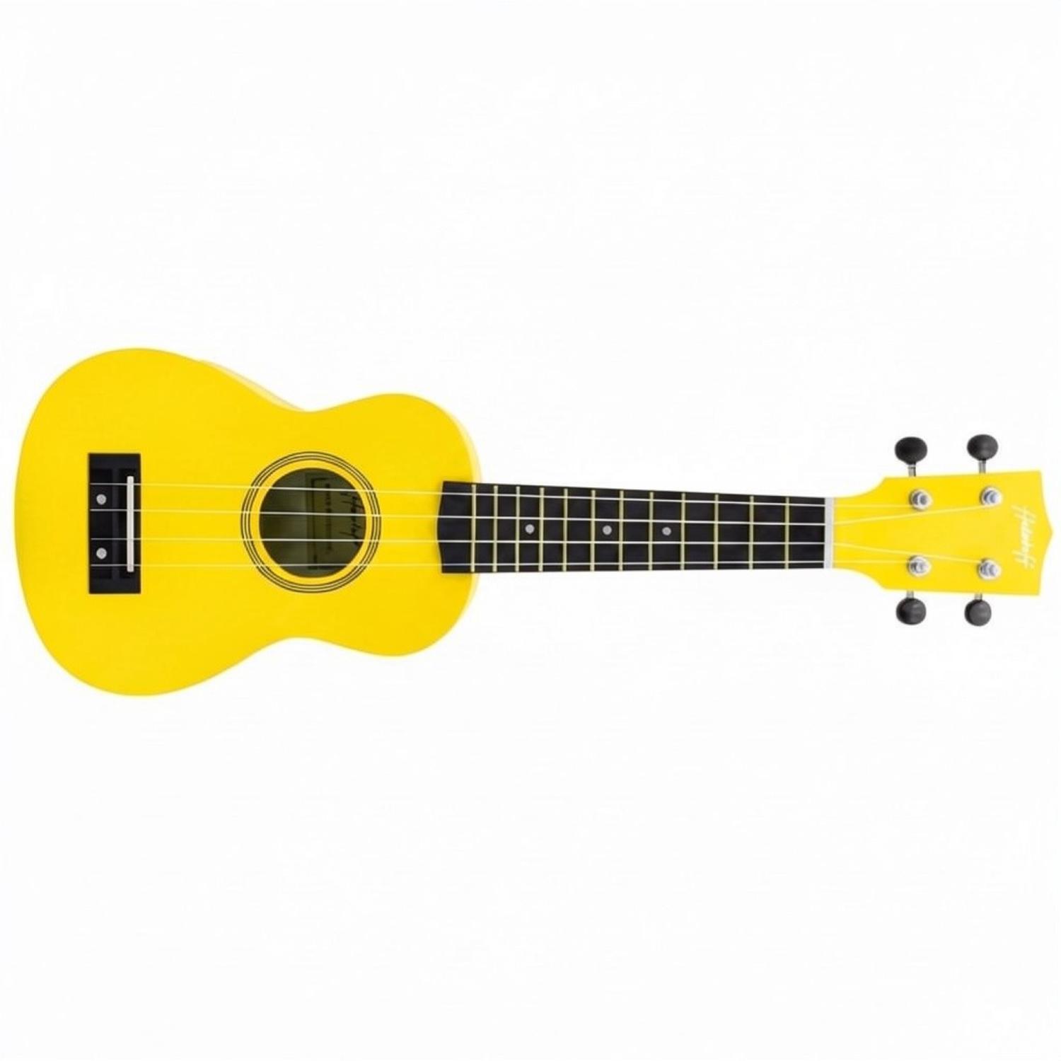 ffalstaff Ukulele Soprano 21" Superior Satinato con borsa, metodo rapido e kit 5 plettri (Giallo)