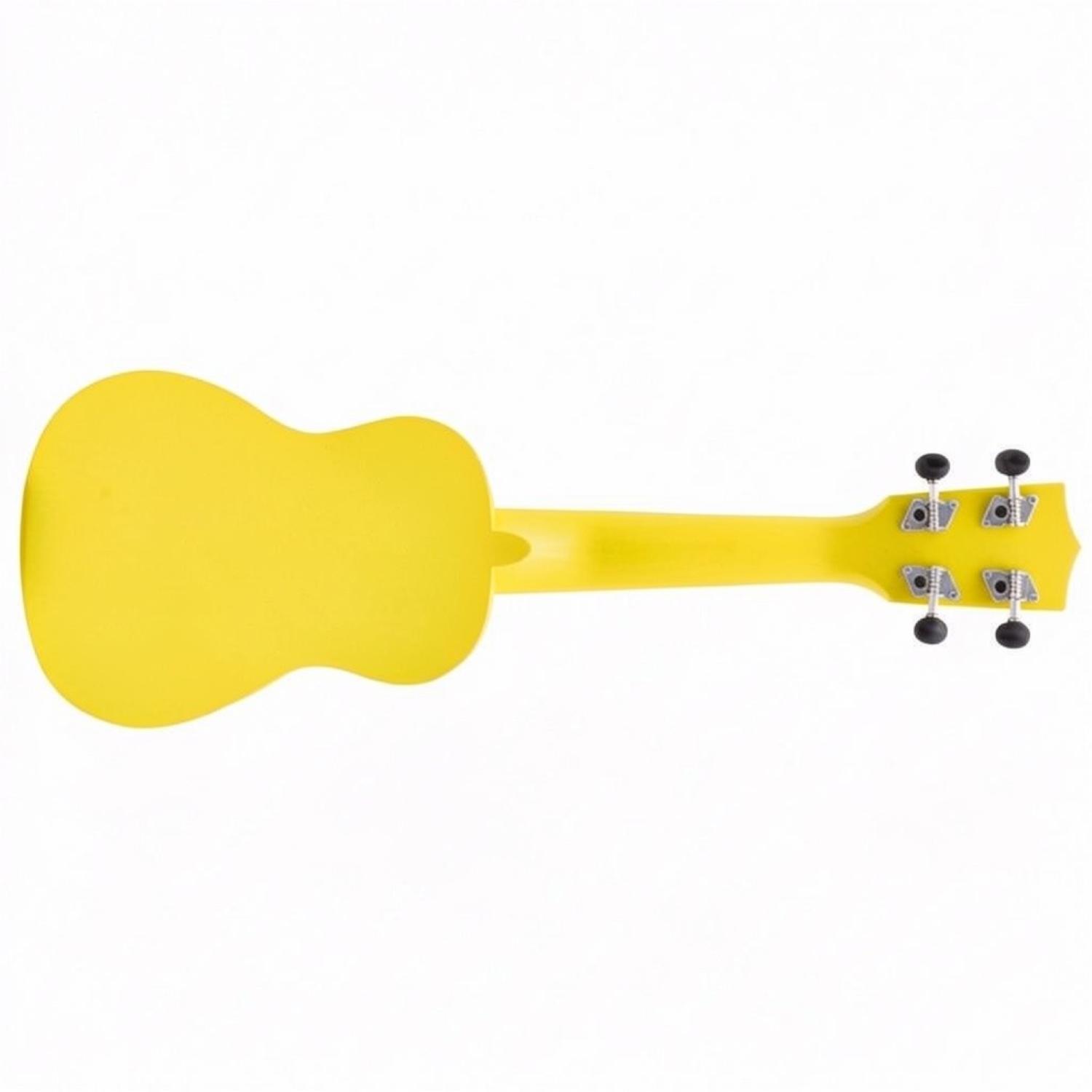 ffalstaff Ukulele Soprano 21" Superior Satinato con borsa, metodo rapido e kit 5 plettri (Giallo)