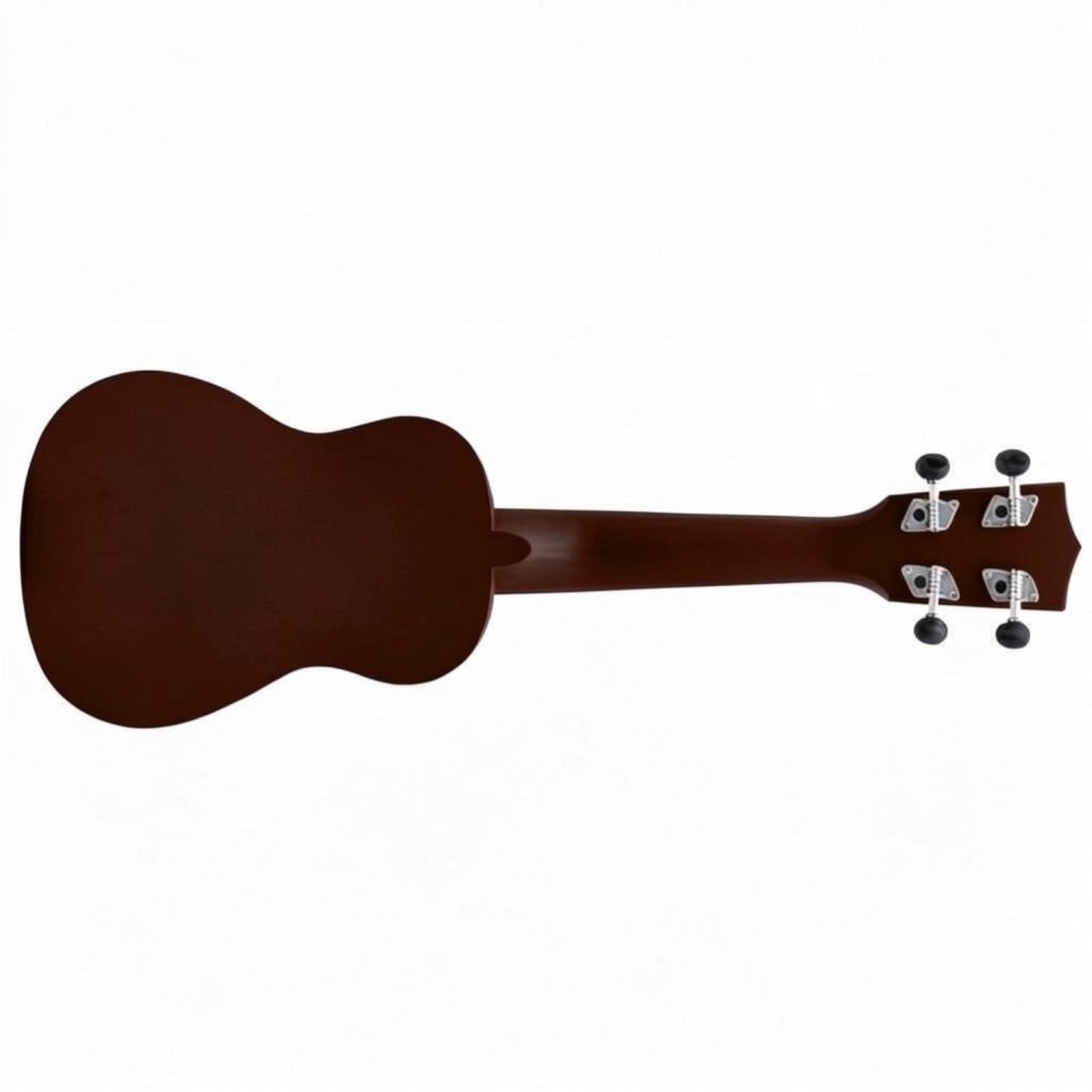 ffalstaff Ukulele Soprano 21" Superior Satinato con borsa, metodo rapido e kit 5 plettri (Marrone)