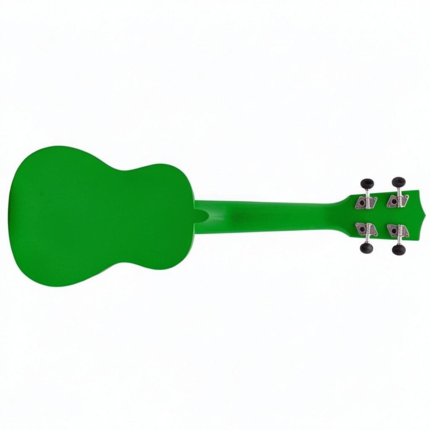 ffalstaff Ukulele Soprano 21" Superior Satinato con borsa, metodo rapido e kit 5 plettri (Verde)