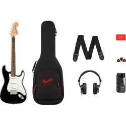 FENDER Squier Affinity Stratocaster -  Mustang Micro Pack (Chitarra + Ampli per cuffie + Cuffie + Borsa + Abbonamento per 3 mesi a Fender Play)