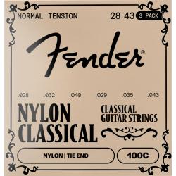 FENDER Corde per Chitarra Classica in nylon 100 (Confezione da 3)