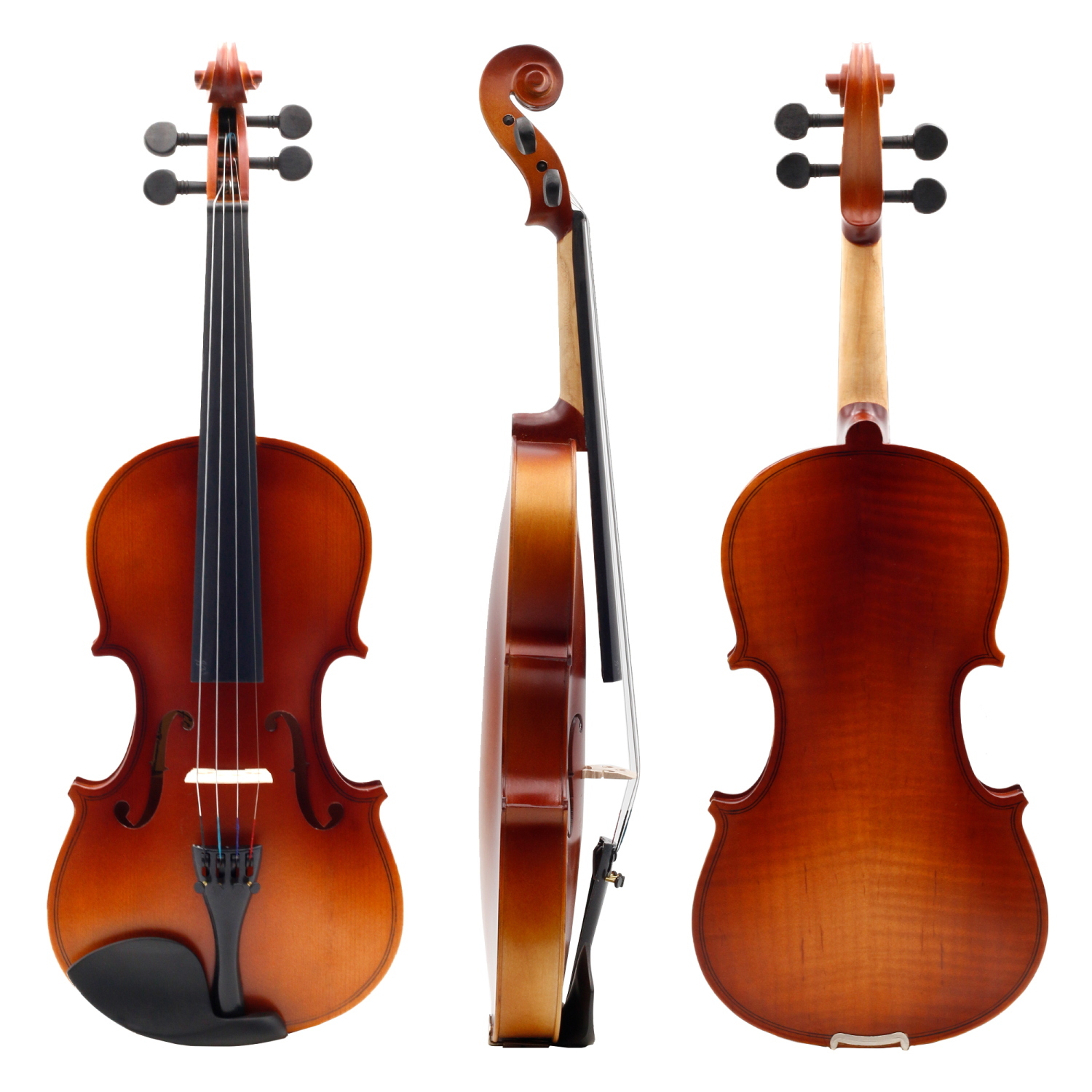 ffalstaff Violino 4/4 Finitura Satinata, Fondo con verniciatura Fiammata (archetto palissandro, colofonia e custodia sagomata)