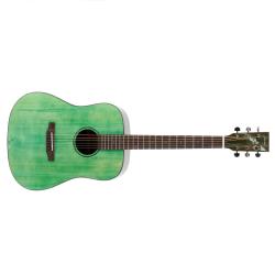 ffalstaff CD60 Chitarra Acustica con Top in Abete (Pastel Green)