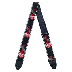 Tracolla modello Gibson chitarra e basso (Rosso)