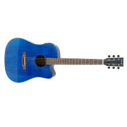 ffalstaff CD60CE Chitarra Acustica Elettrificata Cutway con Top in Abete (Pastel Blue)